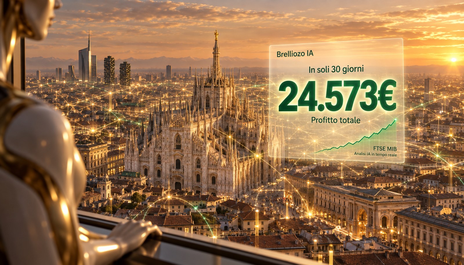 Brelliozo IA — analisi dei mercati con intelligenza artificiale, vista su Milano